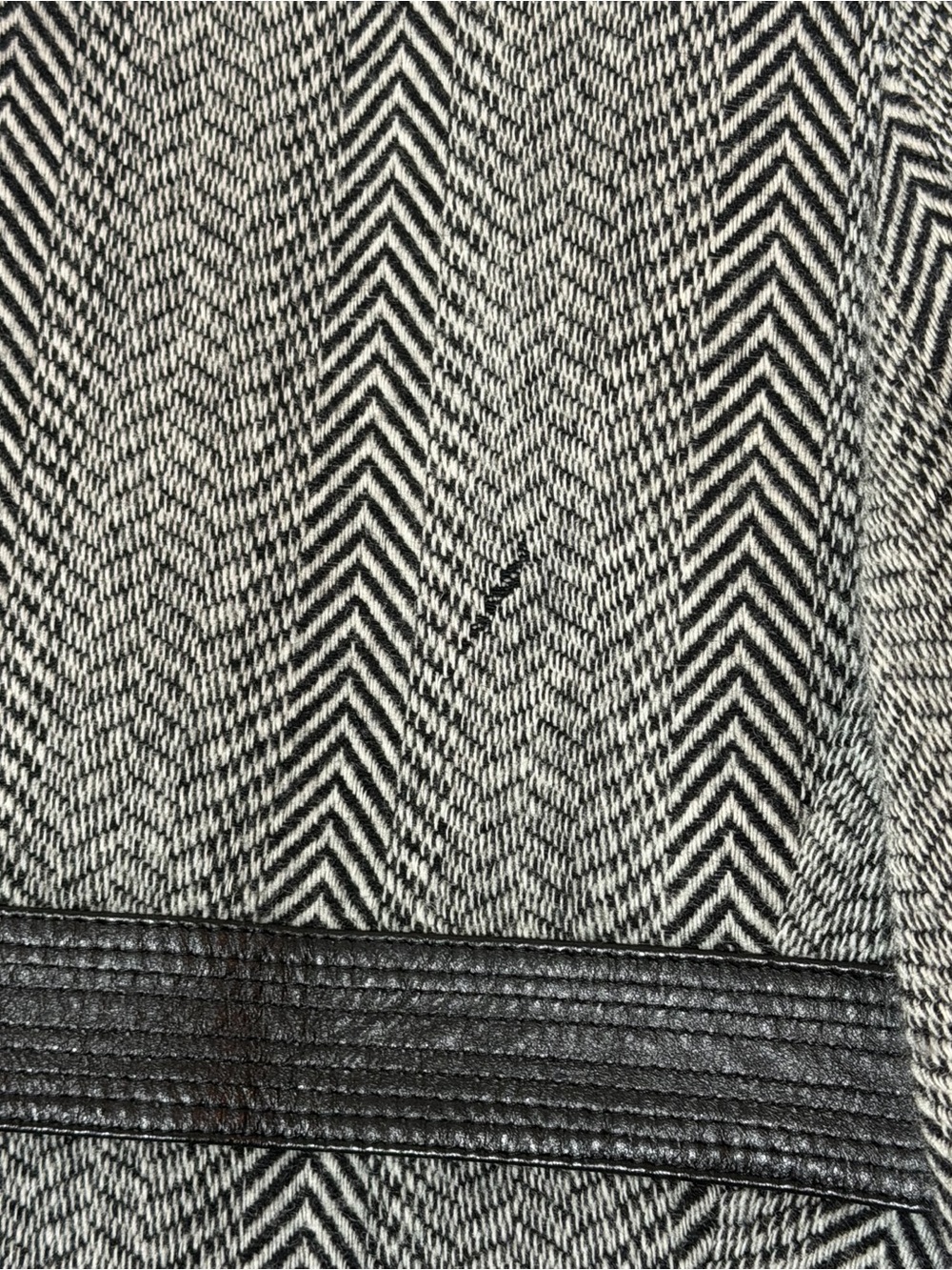 Versus Versace Archival Bondage Leather Trim Herringbone Jacket - vintage 2000s - Picture 10 of 10